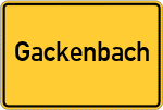 Place name sign Gackenbach
