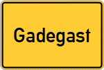 Place name sign Gadegast