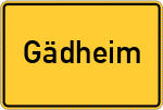 Place name sign Gädheim