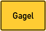 Place name sign Gagel