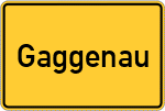 Place name sign Gaggenau