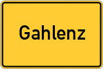 Place name sign Gahlenz