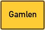 Place name sign Gamlen
