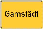 Place name sign Gamstädt