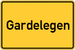 Place name sign Gardelegen