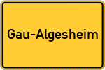 Place name sign Gau-Algesheim