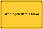 Place name sign Gechingen (Kreis Calw)