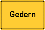 Place name sign Gedern