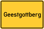 Place name sign Geestgottberg