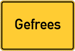 Place name sign Gefrees
