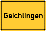 Place name sign Geichlingen