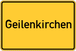 Place name sign Geilenkirchen