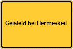 Place name sign Geisfeld bei Hermeskeil