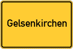 Place name sign Gelsenkirchen