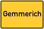 Place name sign Gemmerich