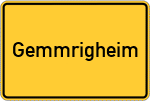 Place name sign Gemmrigheim
