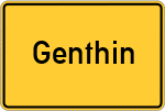 Place name sign Genthin