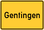 Place name sign Gentingen