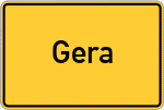 Place name sign Gera