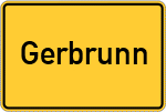 Place name sign Gerbrunn