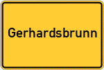 Place name sign Gerhardsbrunn