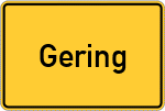 Place name sign Gering