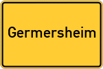 Place name sign Germersheim