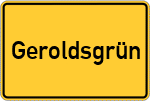 Place name sign Geroldsgrün