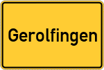 Place name sign Gerolfingen