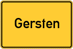 Place name sign Gersten