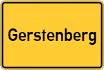 Place name sign Gerstenberg
