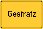 Place name sign Gestratz
