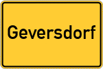 Place name sign Geversdorf, Niederelbe