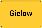 Place name sign Gielow