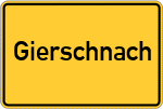 Place name sign Gierschnach