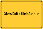 Place name sign Gierstädt / Kleinfahner