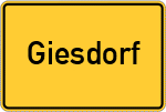 Place name sign Giesdorf