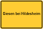 Place name sign Giesen bei Hildesheim