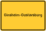 Place name sign Ginsheim-Gustavsburg