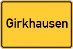 Place name sign Girkhausen