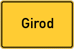 Place name sign Girod