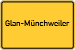 Place name sign Glan-Münchweiler