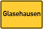 Place name sign Glasehausen