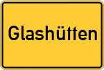 Place name sign Glashütten, Oberfranken