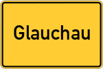 Place name sign Glauchau
