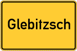 Place name sign Glebitzsch