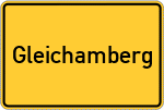 Place name sign Gleichamberg