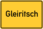 Place name sign Gleiritsch