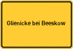 Place name sign Glienicke bei Beeskow