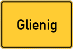 Place name sign Glienig